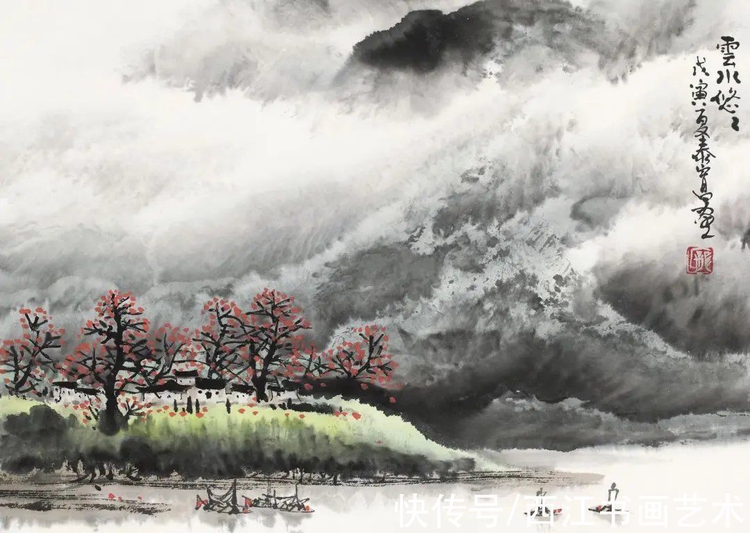 云山!春晚绿野秀 岩高白云屯:这位岭南派画家笔下的云山雾海,厉害了