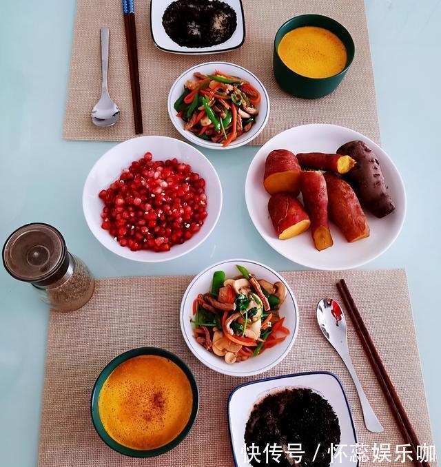 两口子的早餐从来不去外面买,在家各种食材换着做,营养又合口