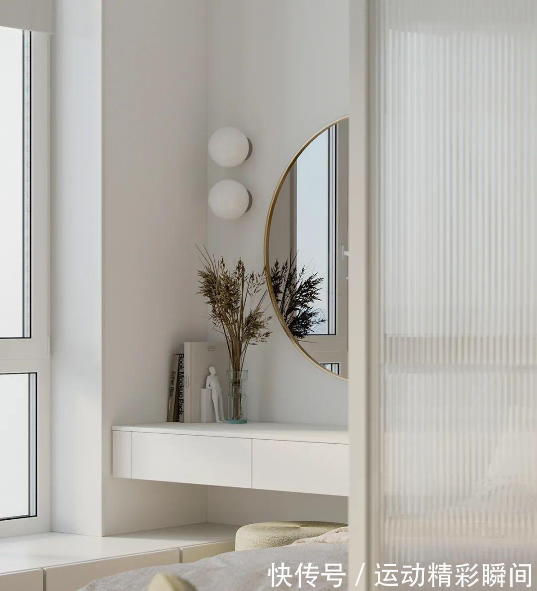 玄关|37㎡奶油系单身公寓,极简却很有质感,堪称小户型设计教科书!