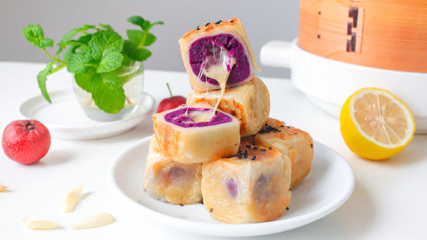 宝宝紫薯仙豆糕