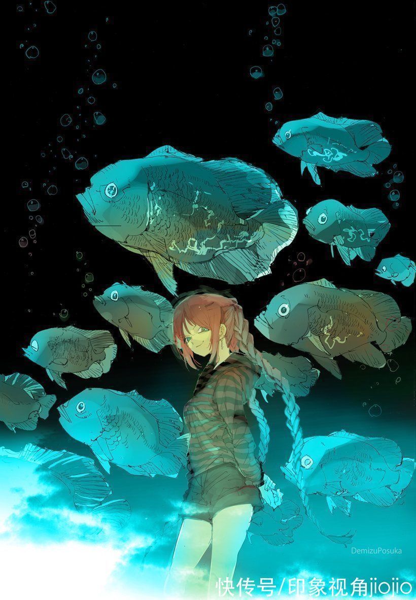 构图@幻想异世界插画作品,鱼眼镜头视角的构图方式很奇妙