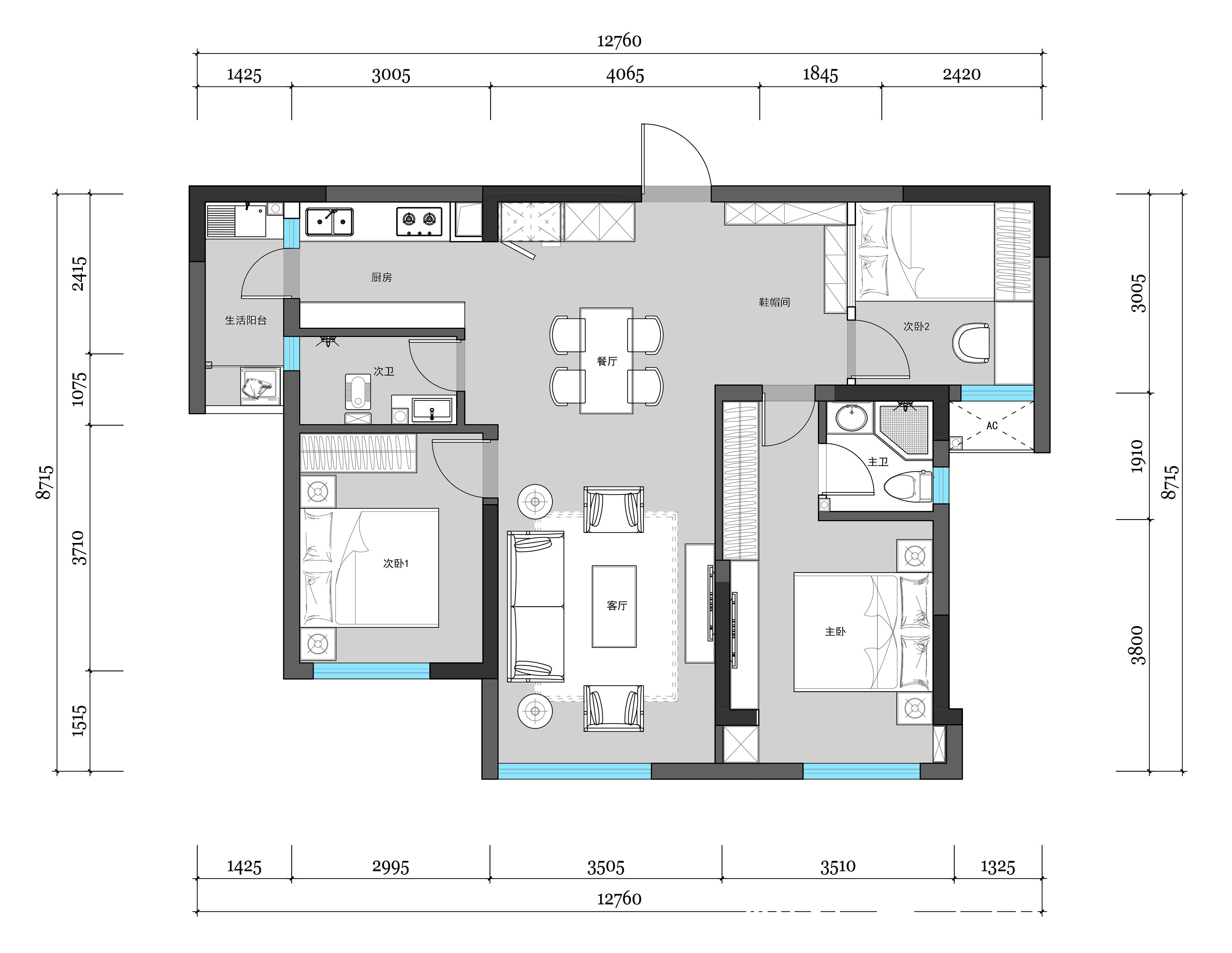 原木|保利观澜90㎡,文艺女青年的安闲