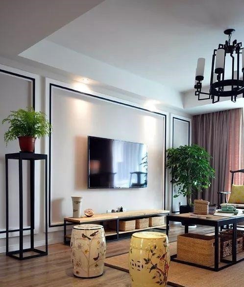 展示柜|新中式客厅电视墙，儒雅端庄，华丽大方！新中式客厅电视墙，儒雅端庄，华丽大方！