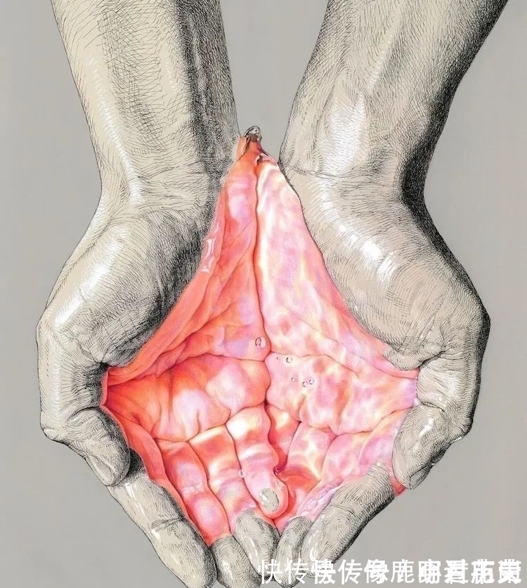 脚部&他只画手和脚,作品“肉感”十足,似乎让人能感觉到温度