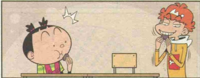 桌面上|阿衰动漫:大脸偷吃阿衰的“嘴啃心形饼干”,俩人无奈只好绝交!