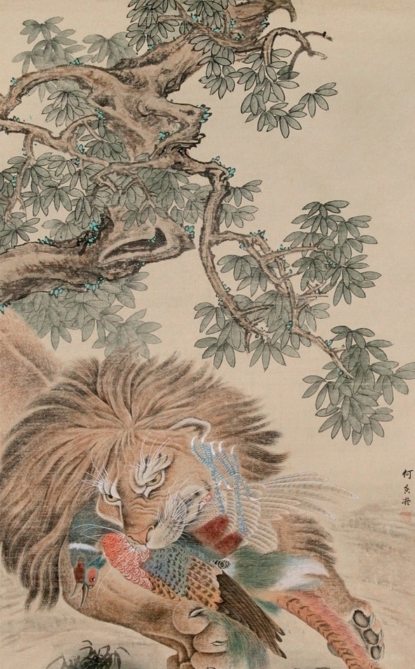 狮虎&何香凝笔下的狮虎图不输刘继卣,不愧是中国美术家协会主席