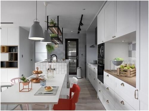 主卧|这套88平小户型北欧风，全开放式就算了，书房竟然在厨房旁边！