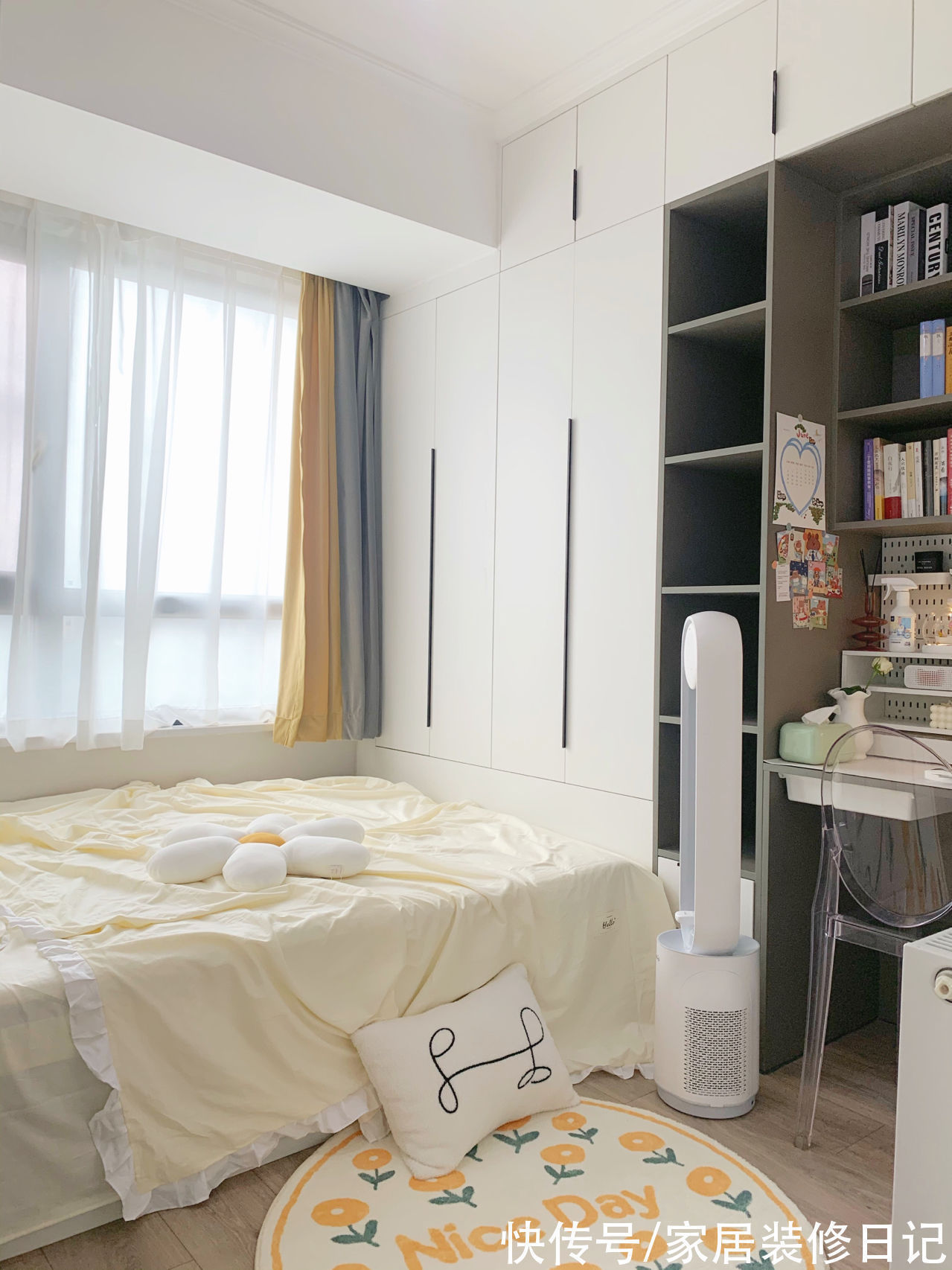 客厅|奶油系客厅太治愈了,却被女主戏称为18线城乡结合部,好凡尔赛啊