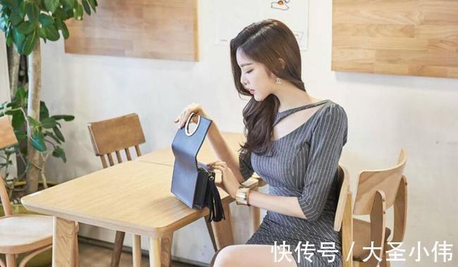 美女|美女写真:漂亮的条纹紧身裙美女少妇气质迷人凸显好身材