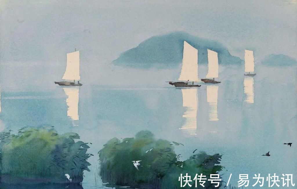 徐悲鸿!他被徐悲鸿称为“中国艺术界卓绝天才”,融入水墨意境的水彩,太美好了!