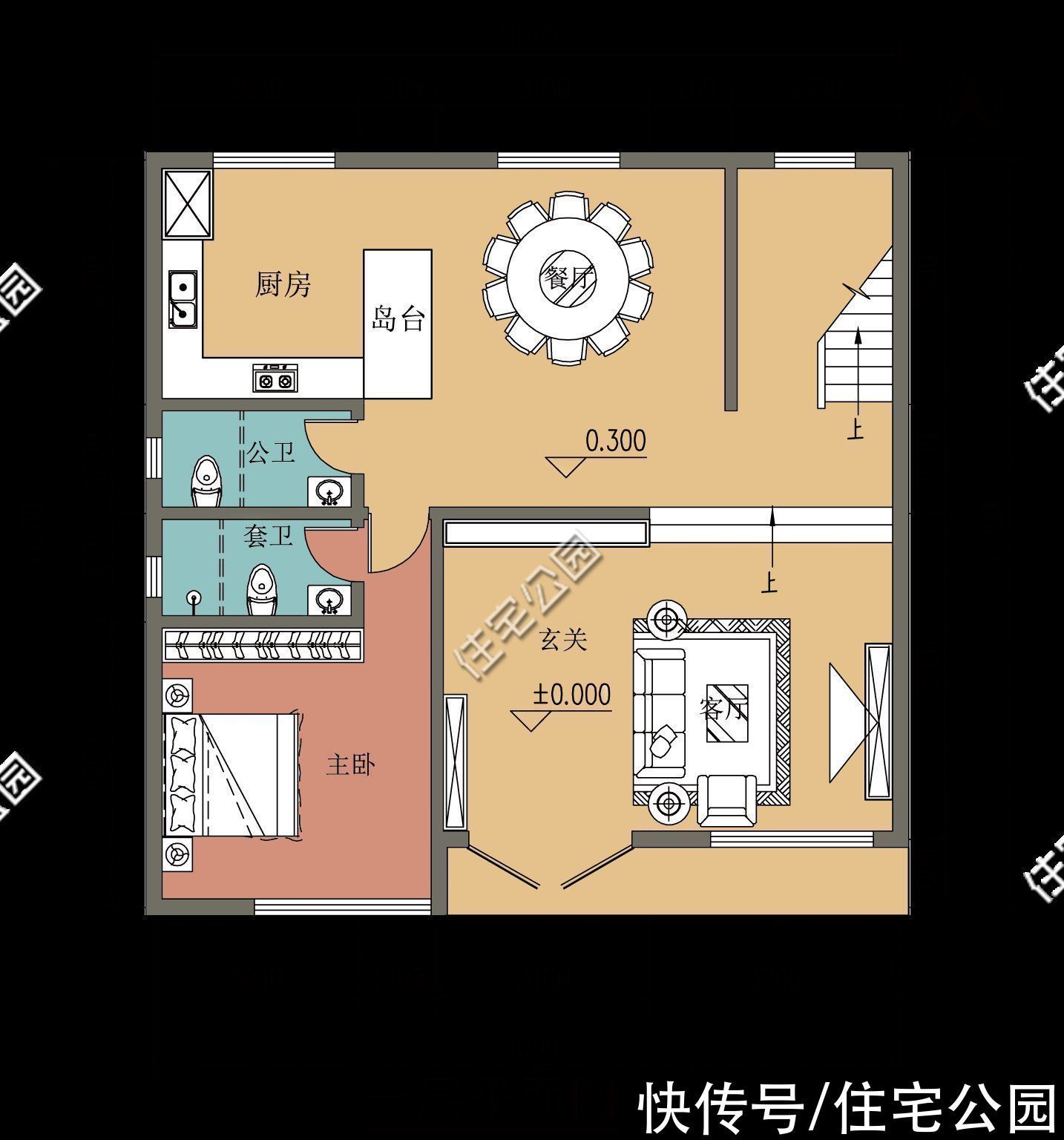 健身房|2021年回农村建房,这4套图纸被使用次数最多,且都有一个共同点