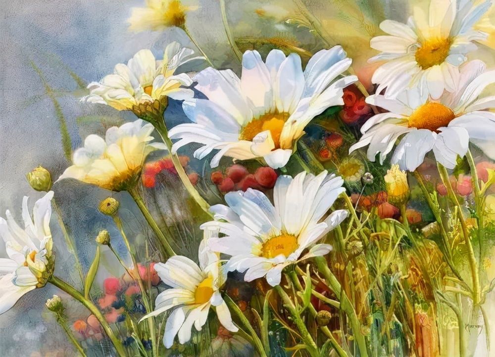 水彩&水彩画欣赏：澳大利亚水彩画家30张水彩花卉，动人