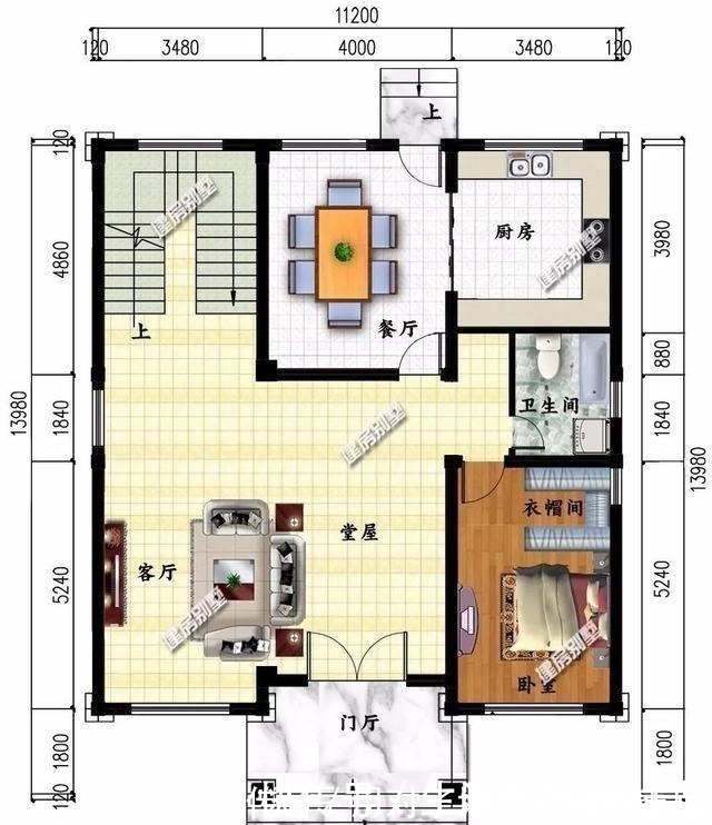 卧室|宽11米左右的农村简欧别墅,外观美布局赞,老家生活乐悠悠!