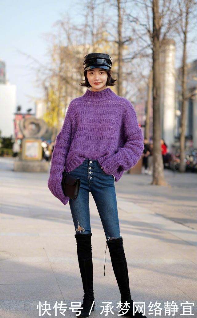 靴筒|最近一种穿法火了,叫“裤子塞进靴筒里”,保暖显瘦,时髦精都爱