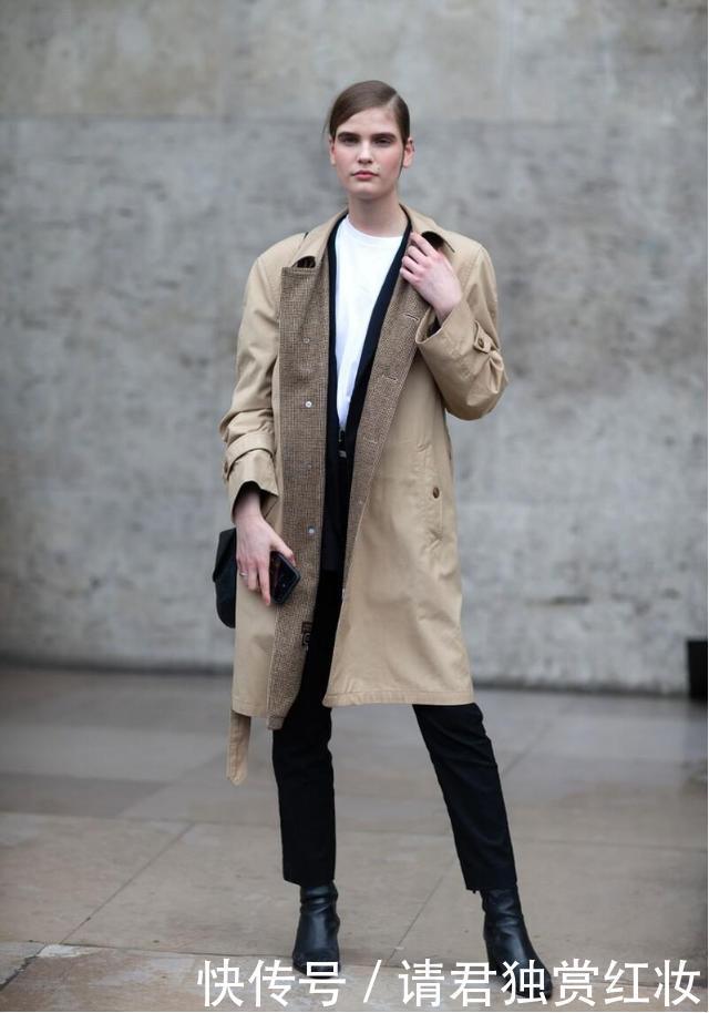 今秋“卡其色+风衣”被穿火了,经典时髦还高级,太适合中年女性