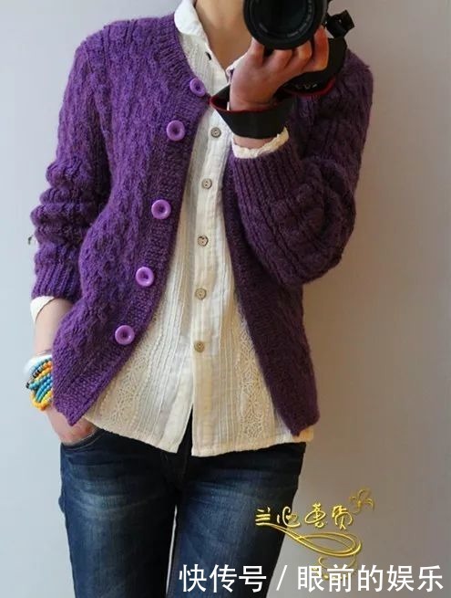  适合|适合各个年龄段穿的一款开衫外套的织法