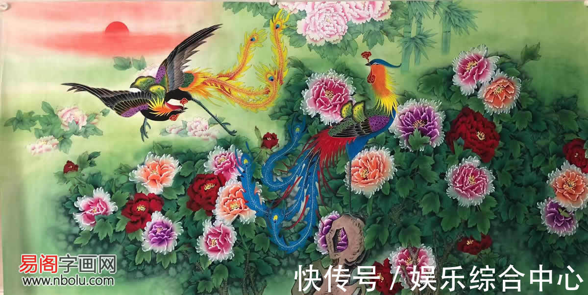 牡丹凤凰$王振兴花鸟作品，对自然万物的深情讴歌