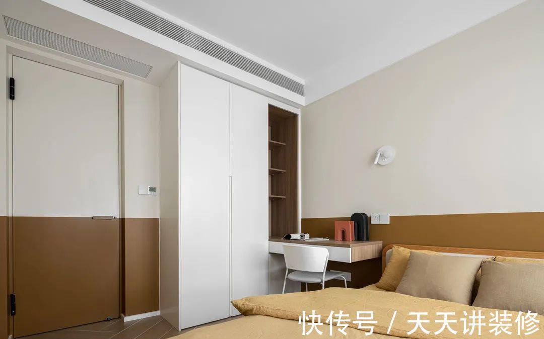 承重墙|109㎡四口之家,全屋配色太清爽,三室两厅不压抑!