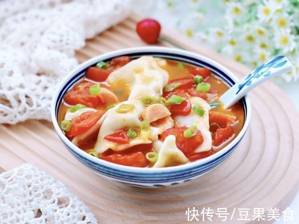 番茄金汤|#少盐饮食 轻松生活#番茄金汤饺子