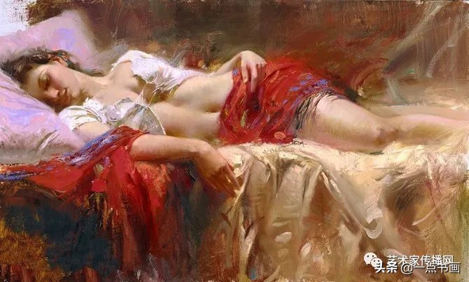 美术学院$皮诺德埃尼的油画人物，色彩斑斓，动静结合，光彩照人