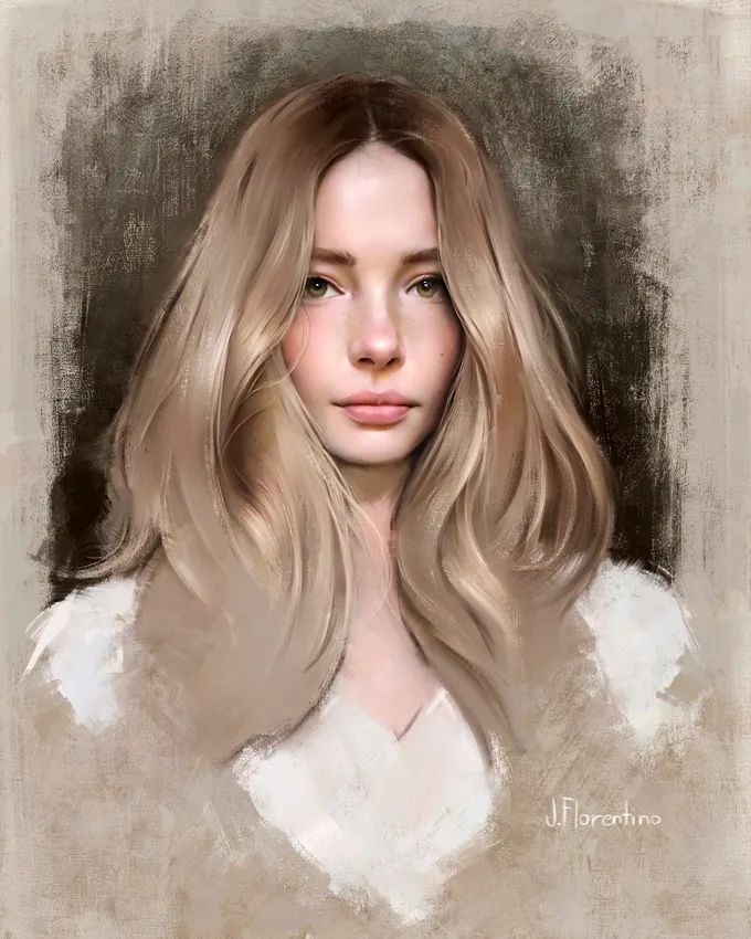 小姐姐#仙女般的小姐姐,清纯不做作的肖像画