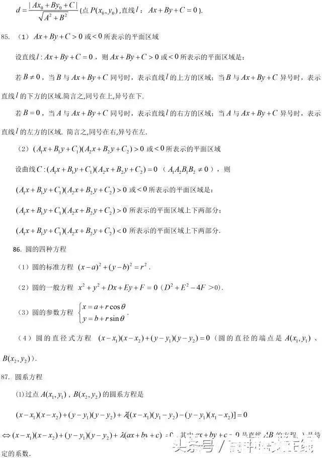 高中数学常用结论203条，每次考试都用到学霸都提前收藏啦