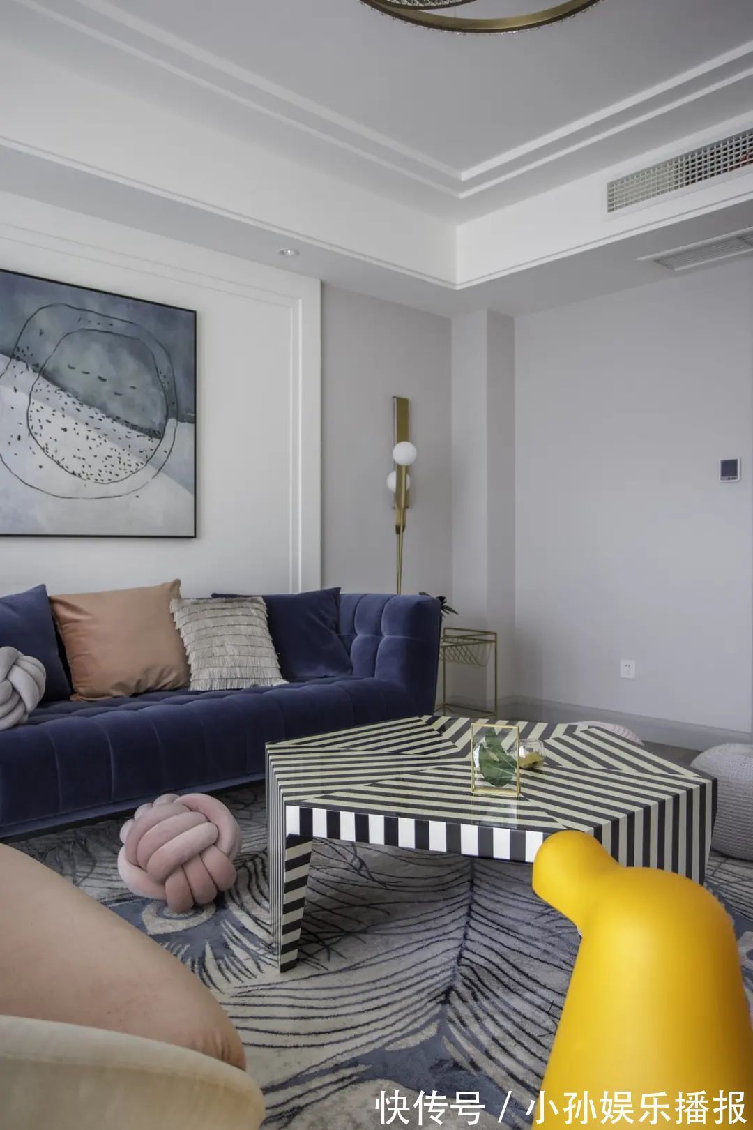 装饰画|180㎡浪漫小窝，蓝与粉、灰与白，优雅情趣，轻松舒适