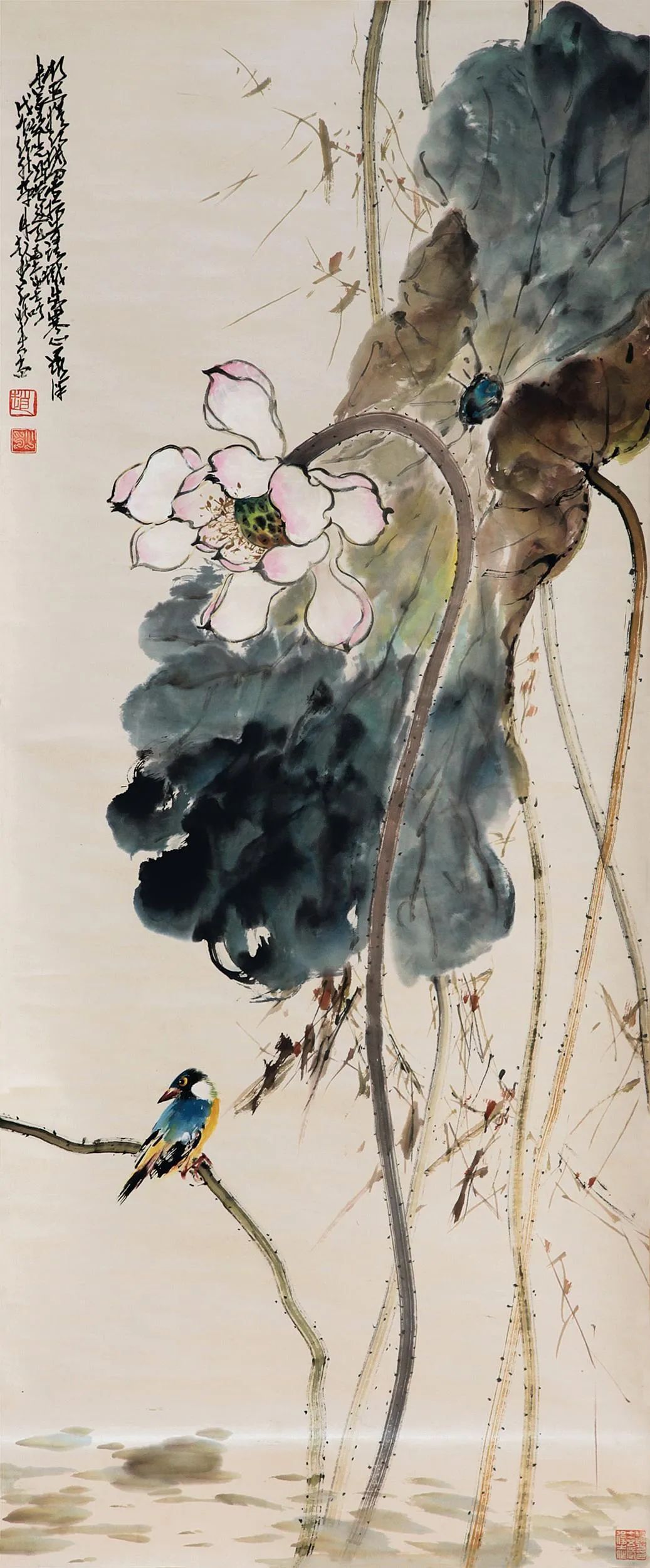 岭南画派|秋日荷塘，惊艳了你的视觉