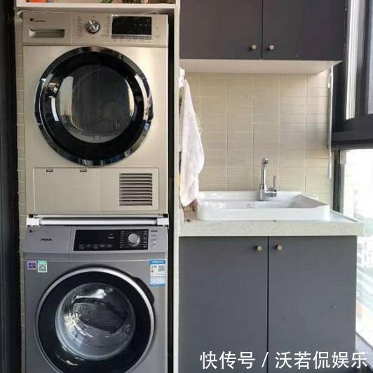 家用电器|封阳台以后没地方晾衣服其实在洗衣机旁装上它，衣服洗好就能穿