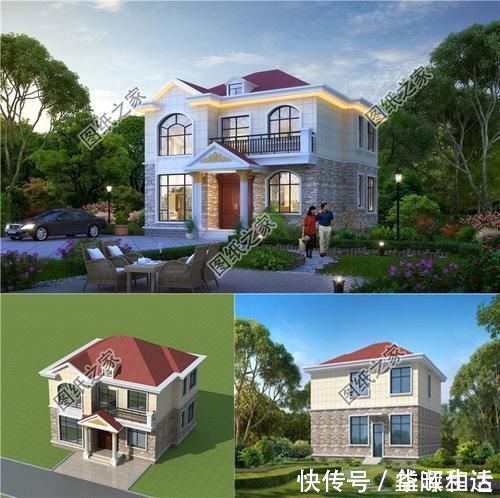 自建|进深九米的农村二层自建房屋图,拿图建房,省心省力还省钱