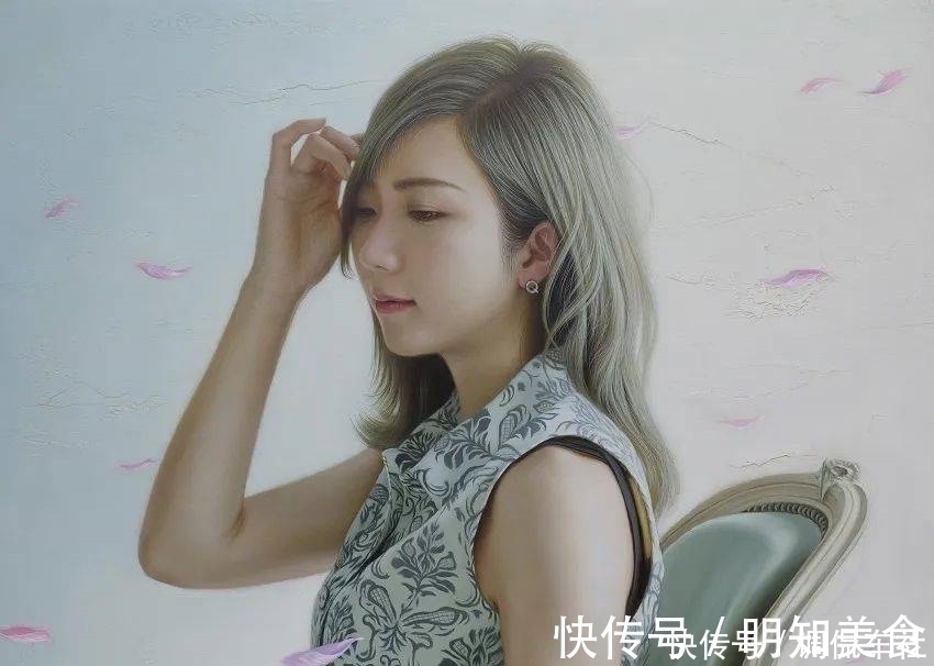 超写实&日本艺术家超写实油画里的美人,细腻精致逼真