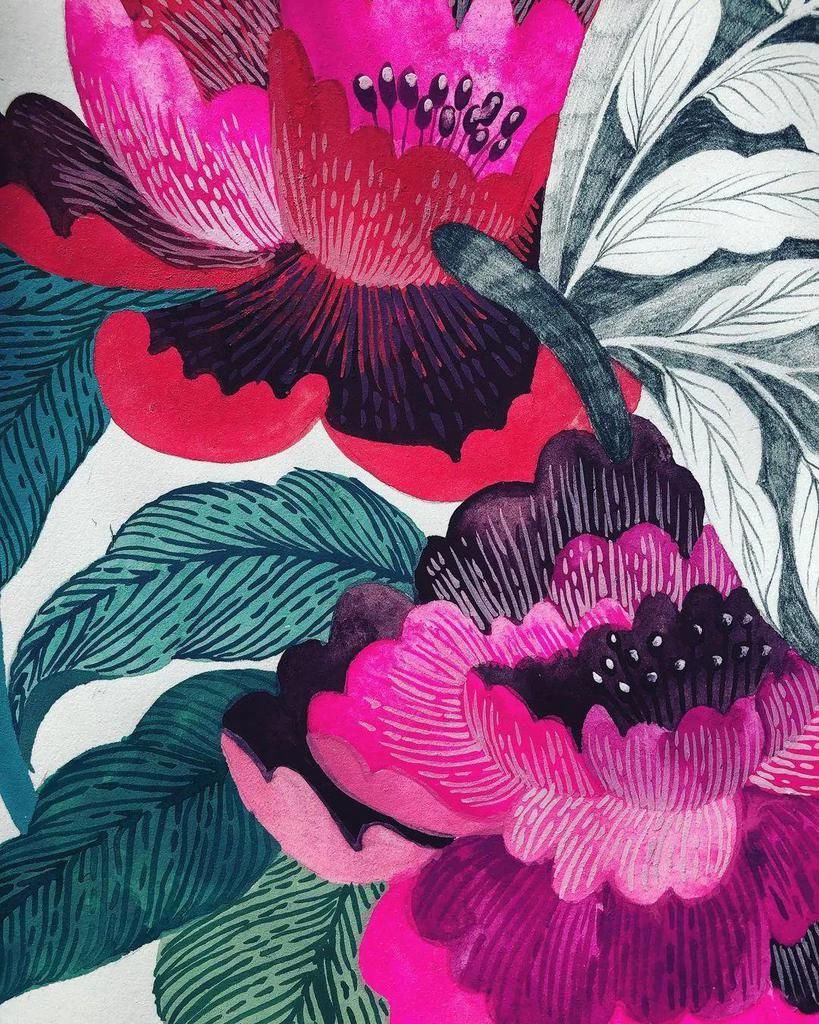  艺术家|水彩平涂，装饰效果太强了，自己动手画一幅，美到邻居羡慕嫉妒！