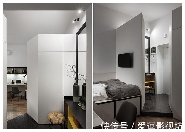 小户型|17平小户型装修改造，用小隔断设计出三个空间，太聪明了吧