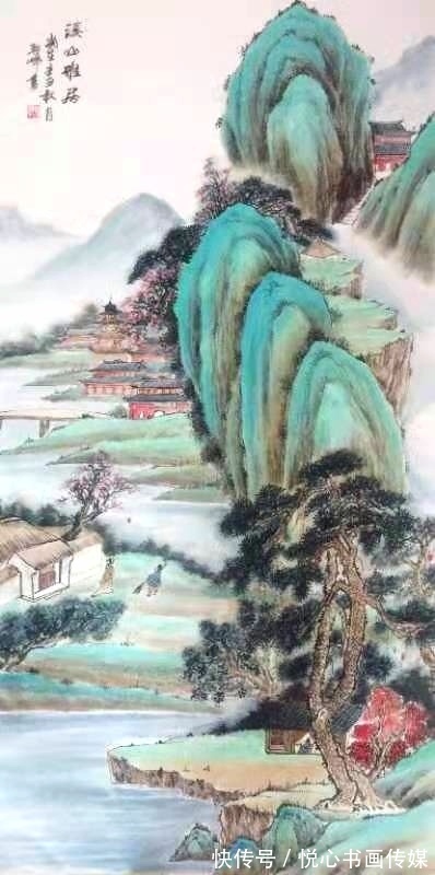 山水画&笔情墨韵的山水画,画家刘朝峰山水画作品欣赏