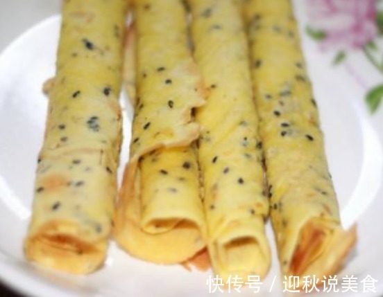 用平底锅做蛋卷金黄酥脆,孩子超爱吃的小零食,从此告别超市