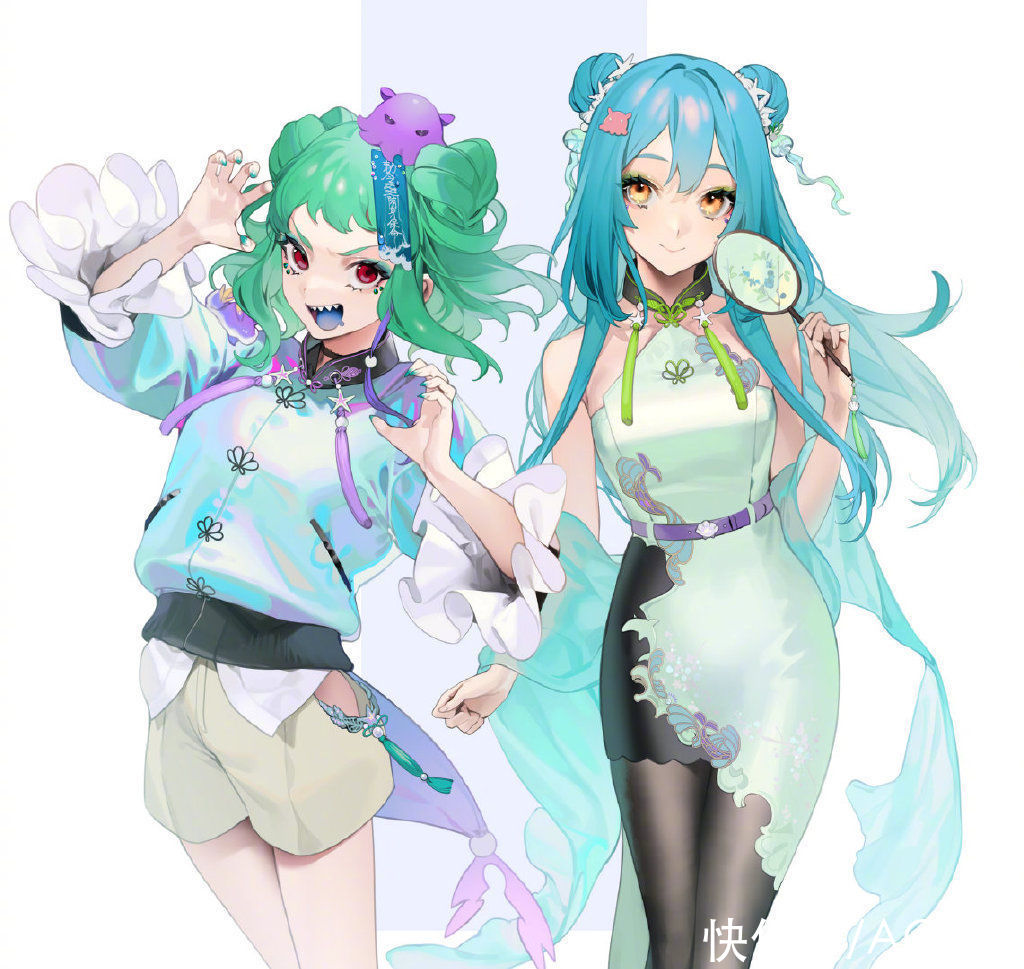 画师笔下的粉色系小姐姐太可爱了，还有一点危险的感觉，我爱了