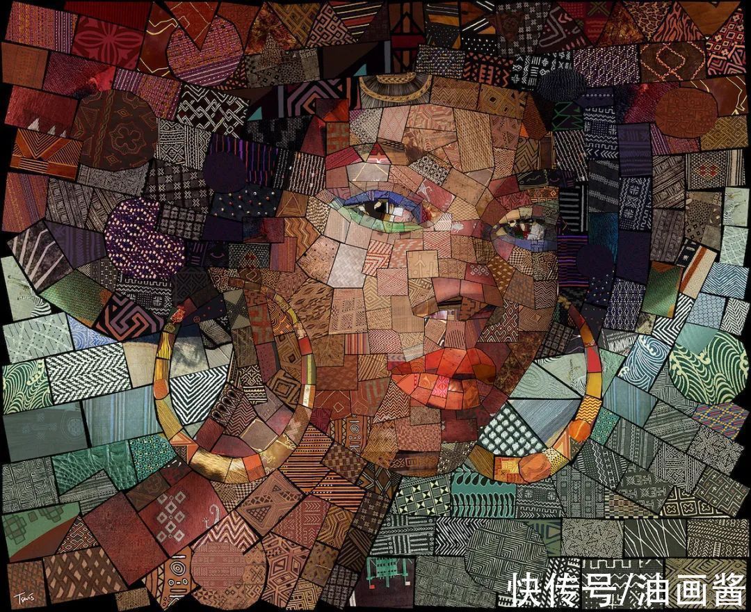 肖像!鲜艳的色彩,复杂的拼接,艺术家创作了令人惊叹的马赛克肖像