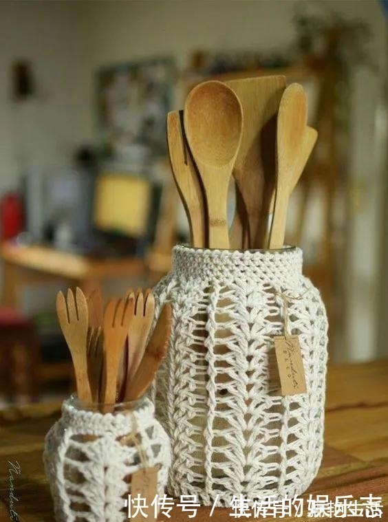 给普通的废旧玻璃瓶穿件衣服，颜值翻番！DIY变废为宝手工制作！