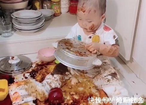 尿不湿|萌娃“大闹厨房”走红,网友像极了正在腌制中的“娃娃菜”
