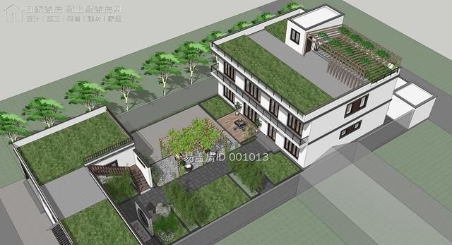 效果图|两层新中式别墅，大空间大景观，大气复古、舒适典雅