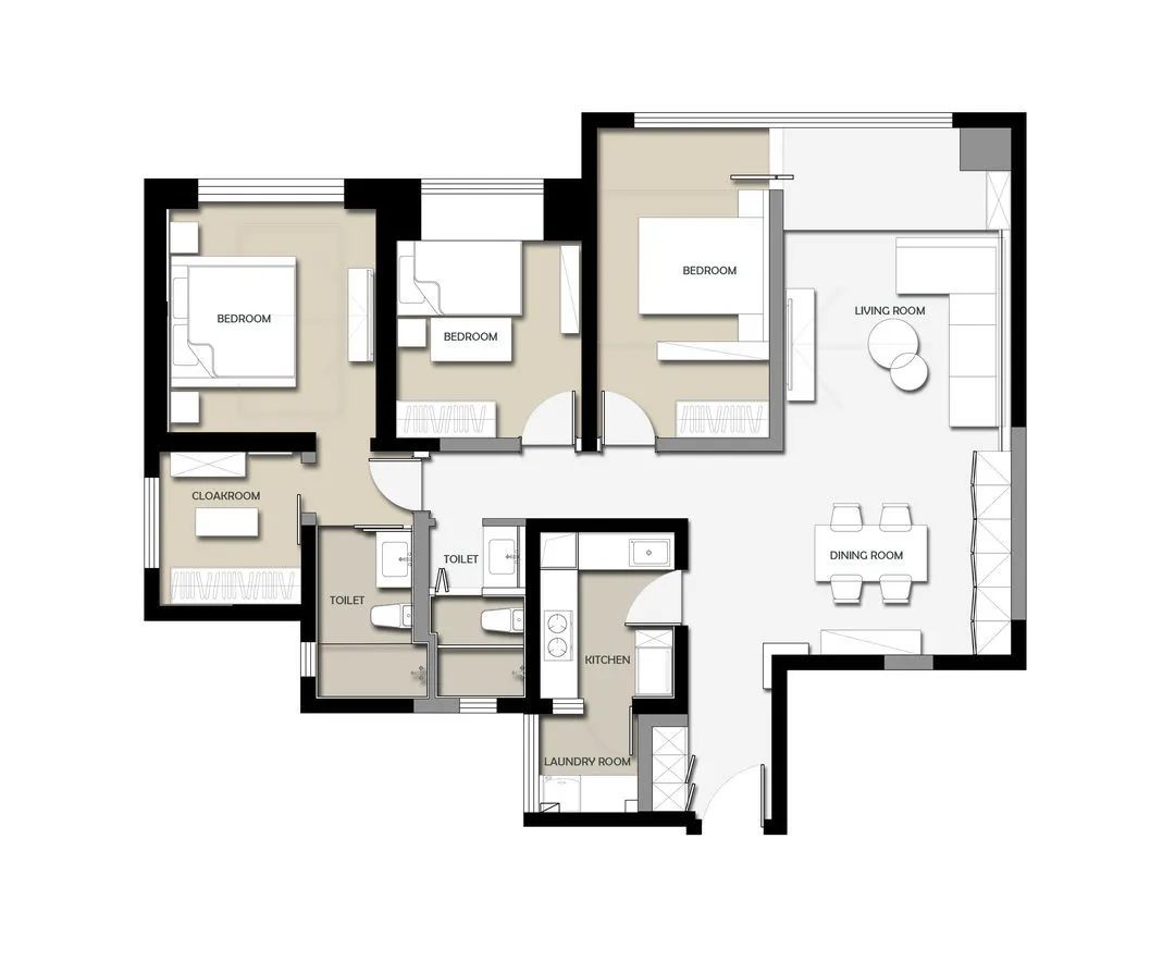 装饰画|130㎡现代极简，朴素的空间设计，也让生活简约温馨舒适