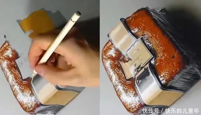 学霸！美术学霸“3D画”走红，与实物难辨真假，网友：神笔马良真人版