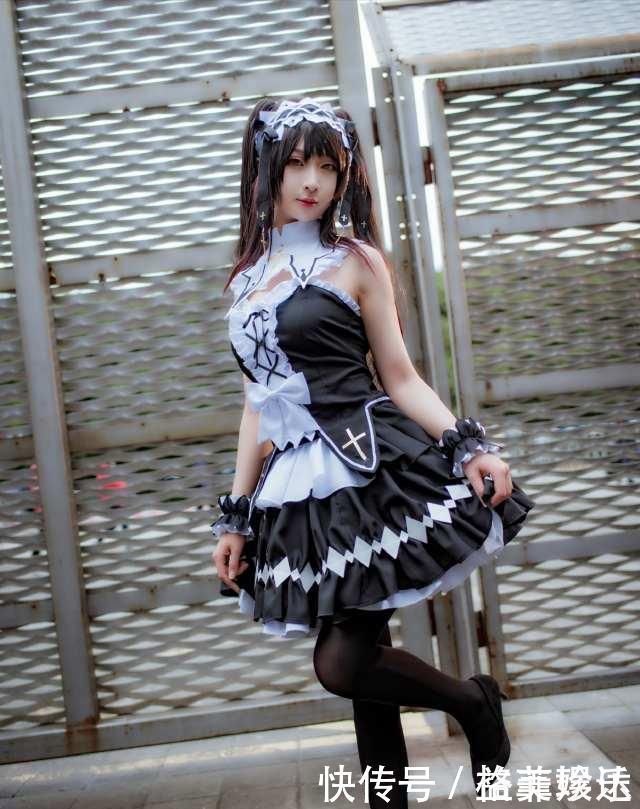 cospl时崎狂三的cosplay，配“黑丝”女仆装的狂三只让人想把她抱回家