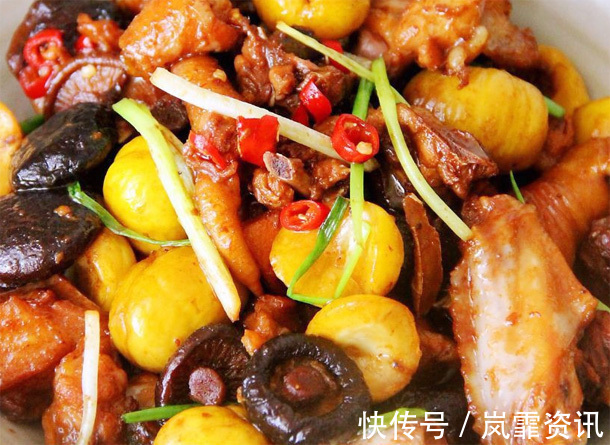 香菇板栗鸡|冬至快到了气温持续下降伴随8级大风，多吃强身菜，补钙补脑补血