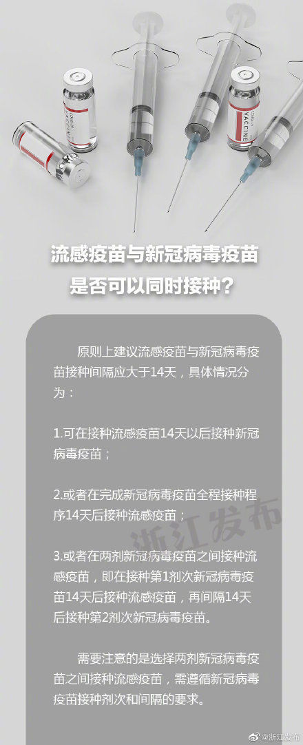 流感疫苗|流感疫苗与新冠病毒疫苗是否可同时接种？答案来了