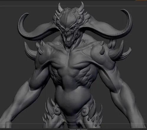 直线网公众号|大佬！Maya+ZBrush+Substance制作泰坦野兽全流程 ！