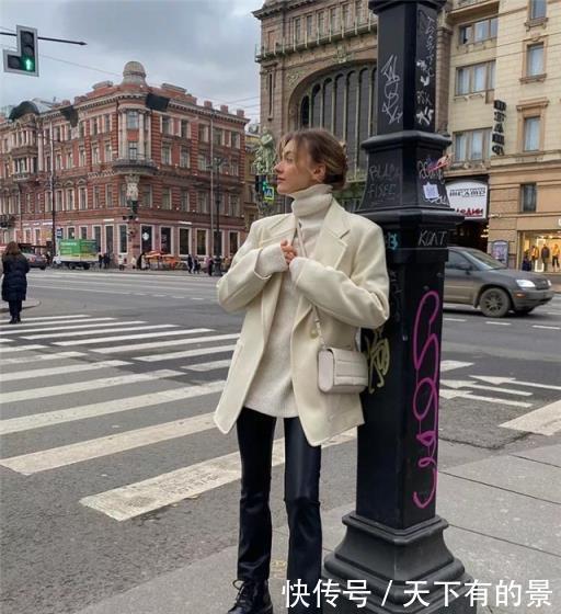 小个子女生,不管穿什么外套,记住“三三法则”,时髦还显高