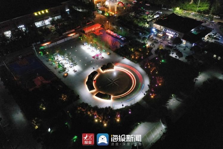 皓光|航拍日照大学城夜景｜你见过夜空中最亮眼的那颗“星”吗？