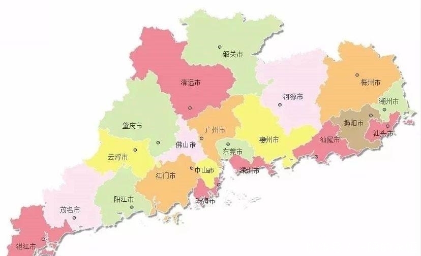 广东省地级市全国最多,广东省为什么要