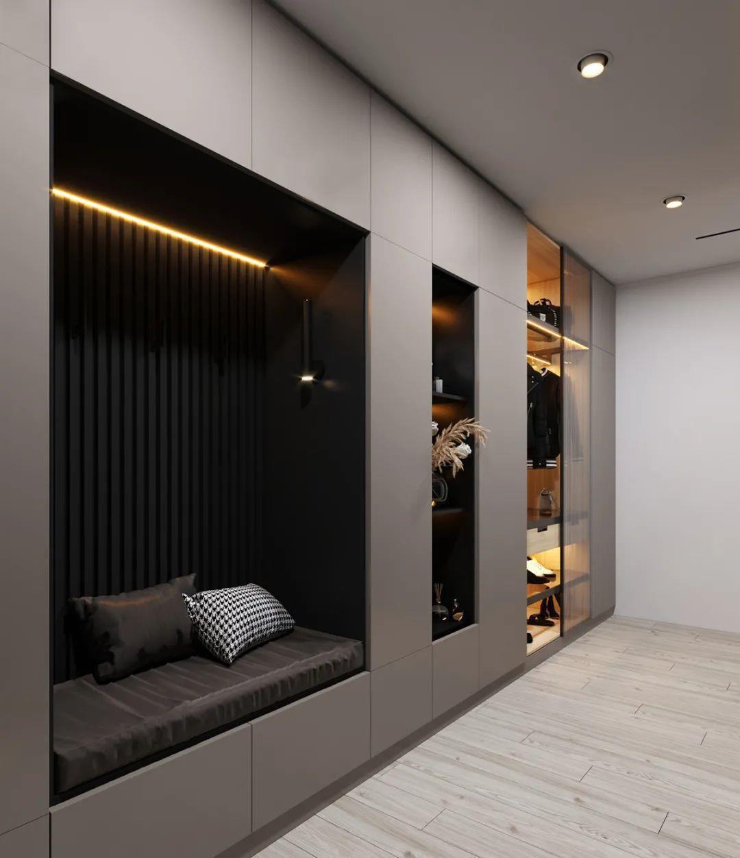 嵌入式|入户门厅只能放鞋子?看看别人家的设计,一进门就让人赞不绝口!